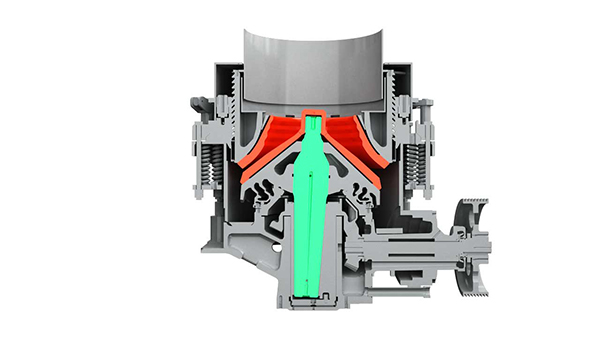 彈簧圓錐破碎機工作原理圖 彈簧圓錐破碎機工作原理圖