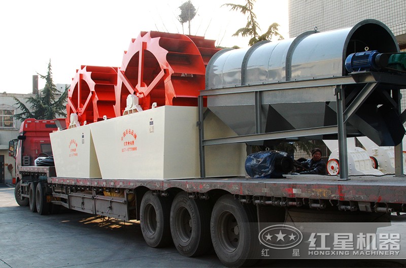 一天洗3000方沙子(石子)的水洗沙機設備整裝發貨 一天洗3000方沙子(石子)的水洗沙機設備整裝發貨