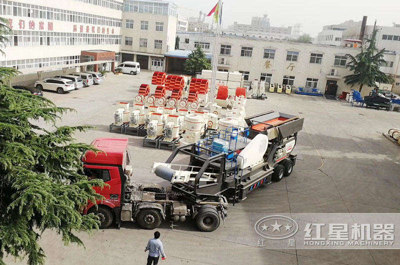 紅星移動制砂機價格便宜，發(fā)往客戶現(xiàn)場