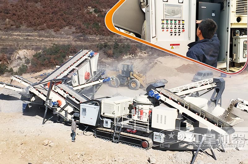 移動(dòng)履帶石頭破碎機(jī),一人可操作 移動(dòng)履帶石頭破碎機(jī),一人可操作