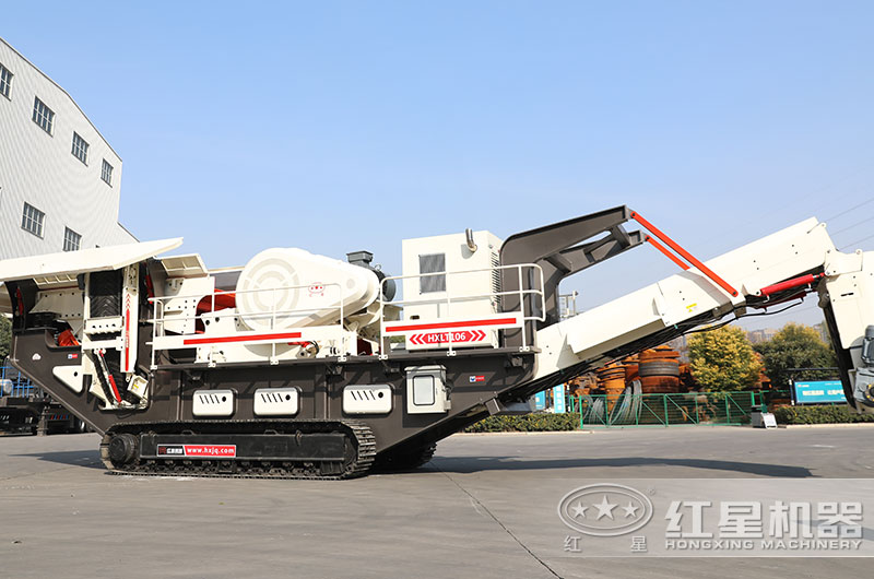 可流動(dòng)的石頭全自動(dòng)破碎機(jī)，履帶式
