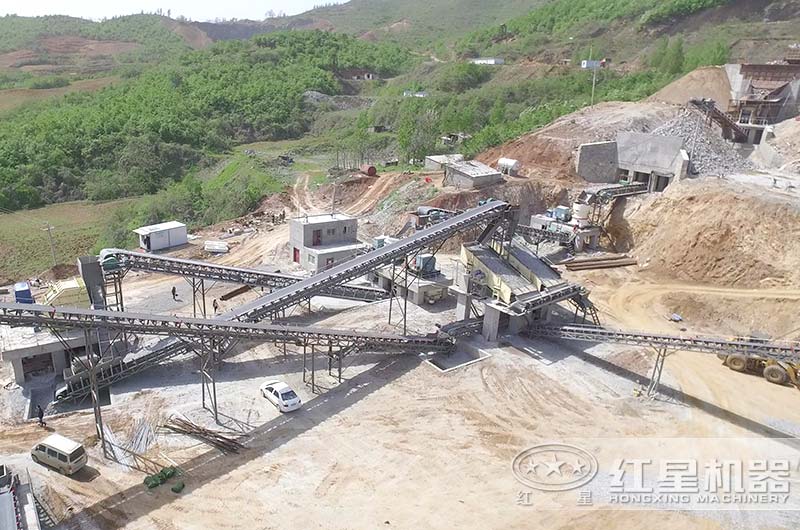 河南客戶打石子生產現場 河南客戶打石子生產現場