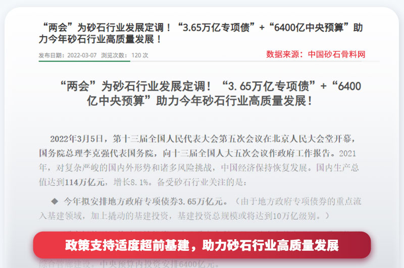 兩會有關(guān)砂石行業(yè)發(fā)展資訊 兩會有關(guān)砂石行業(yè)發(fā)展資訊